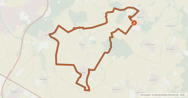 Kartenübersicht der Radroute Rheinische Apfelroute - Schleife Wachtberg