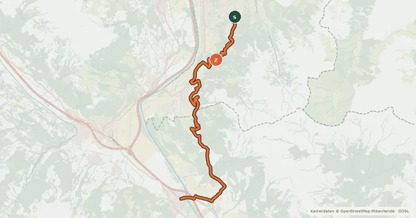 Kartenübersicht der Radroute Rheintal Bike