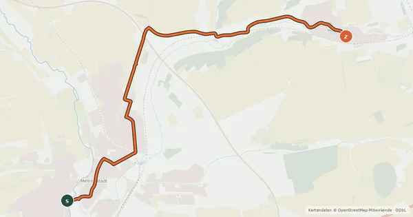 Kartenübersicht der Radroute Rhön-Grabfeld-Radwanderweg