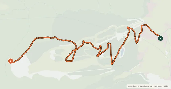 Kartenübersicht der Radroute Riederbergweg