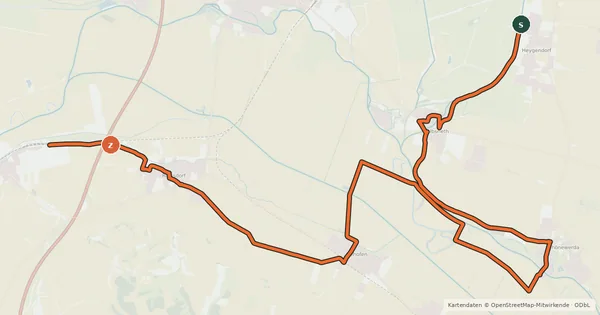 Kartenübersicht der Radroute Riedtour