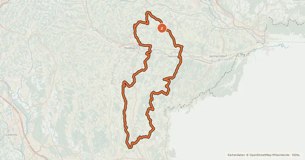 Kartenübersicht der Radroute Riesentour