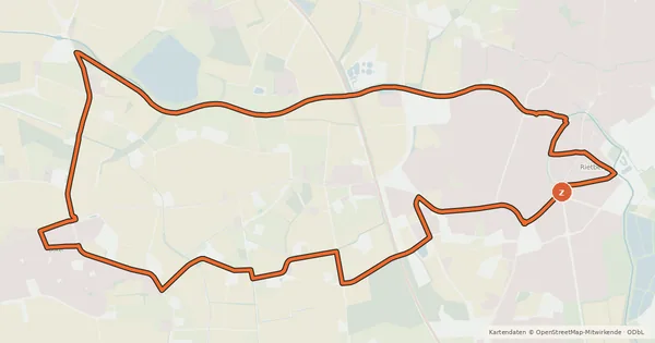 Kartenübersicht der Radroute Rietberg-Bokel (Sieben Mal sympathisch)