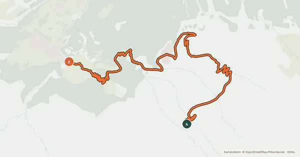 Kartenübersicht der Radroute Riffelberg Trail