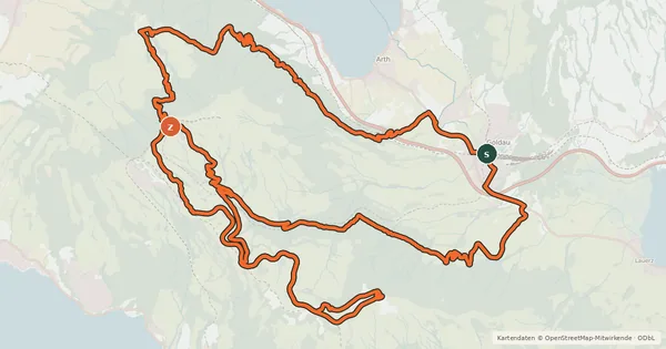 Kartenübersicht der Radroute Rigi Bike Tour