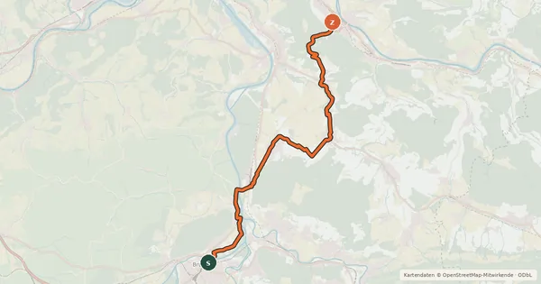 Kartenübersicht der Radroute Rigi-Reuss-Klettgau