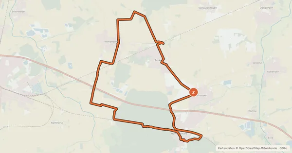 Kartenübersicht der Radroute Ring 3 Lehrte