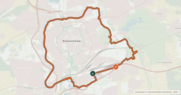 Kartenübersicht der Radroute Ringgleis-Weg