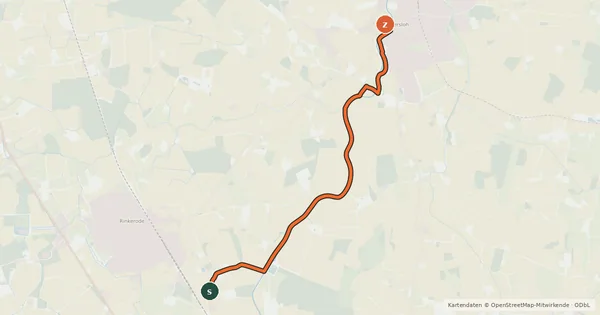 Kartenübersicht der Radroute Rinkerode (2) - Angelmodde (47)