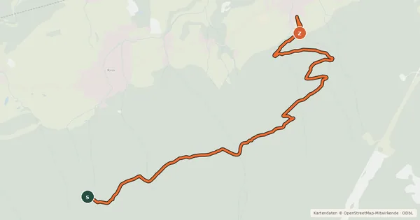Kartenübersicht der Radroute Rinner Alm