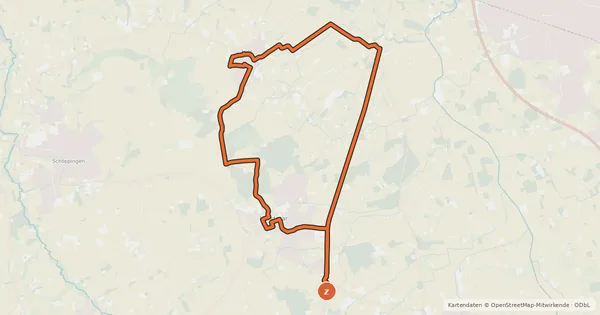 Kartenübersicht der Radroute Ritter-Route