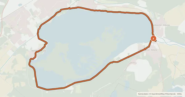 Kartenübersicht der Radroute RK 10 Senftenberger See
