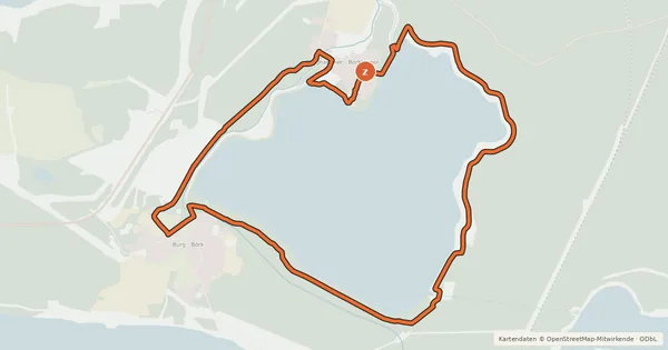 Kartenübersicht der Radroute RK 5 Bernsteinsee