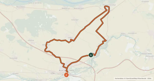 Kartenübersicht der Radroute Römer Tour