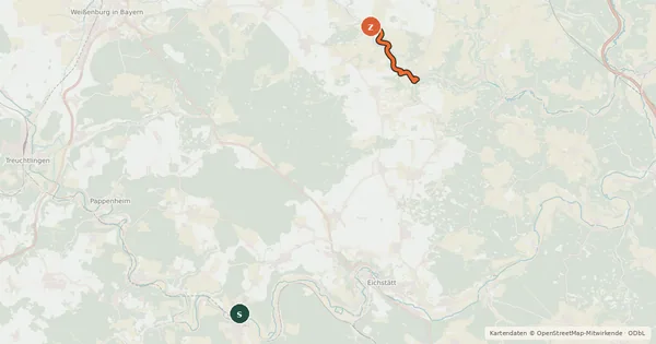 Kartenübersicht der Radroute Römer-und-Ritter-Tour