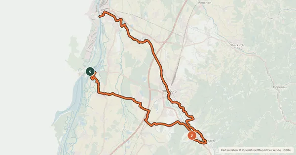Kartenübersicht der Radroute RömerTour