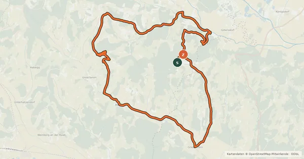 Kartenübersicht der Radroute Römertour