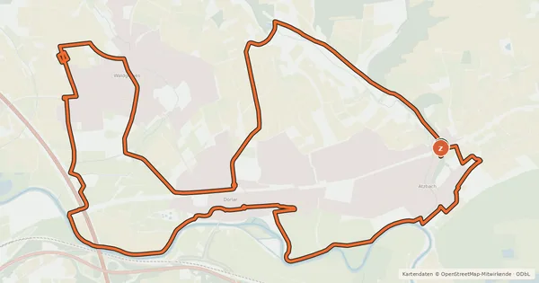 Kartenübersicht der Radroute Römerweg