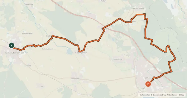 Kartenübersicht der Radroute Romanik-Radweg