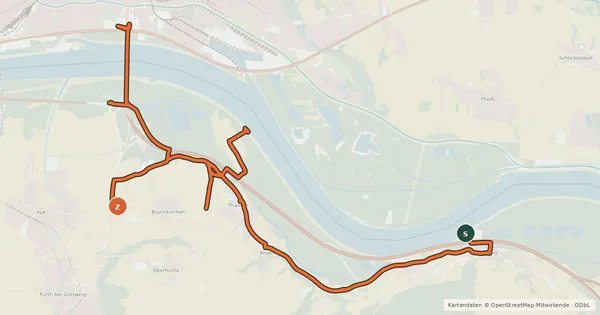 Kartenübersicht der Radroute Romantikradweg