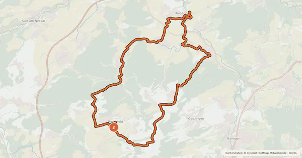 Kartenübersicht der Radroute Rosen-Tour