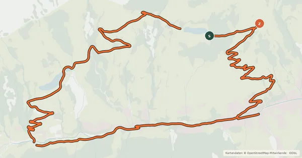 Kartenübersicht der Radroute Rosswald-Runde