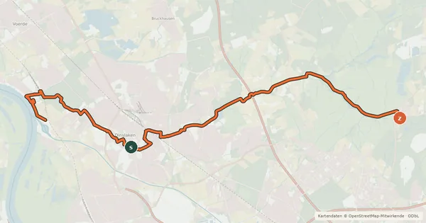 Kartenübersicht der Radroute Rotbach-Weg