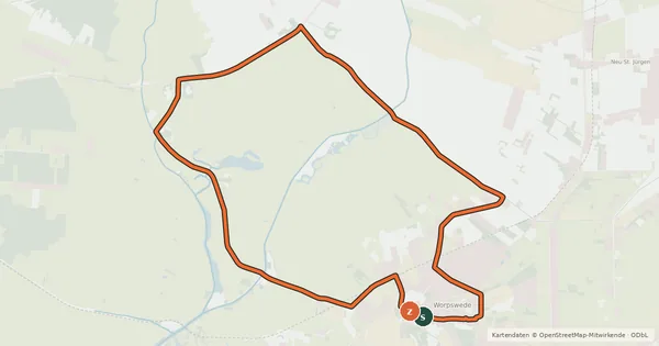 Kartenübersicht der Radroute Rote Route