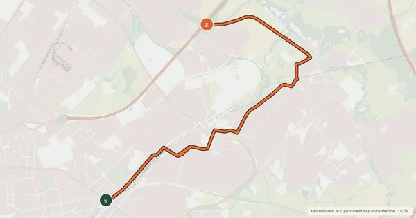 Kartenübersicht der Radroute Rothe Erde (7) - Nirm (51)