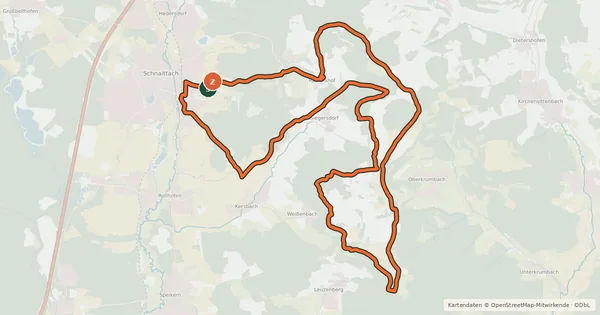 Kartenübersicht der Radroute Rothenberg Bike Marathon 2010