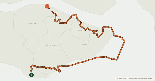 Kartenübersicht der Radroute Round Island Route