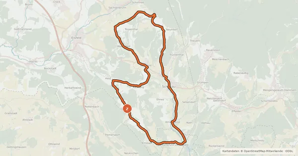 Kartenübersicht der Radroute Route 1