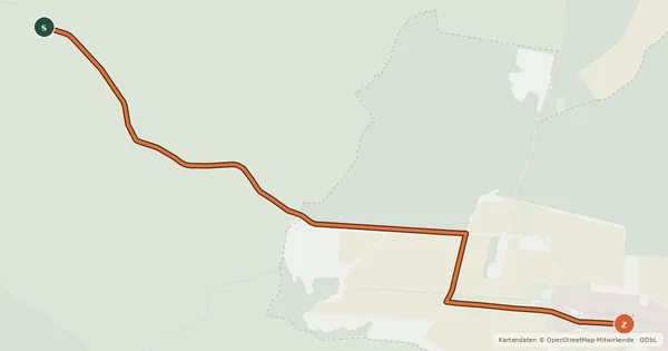 Kartenübersicht der Radroute Route 15-24 Lossa