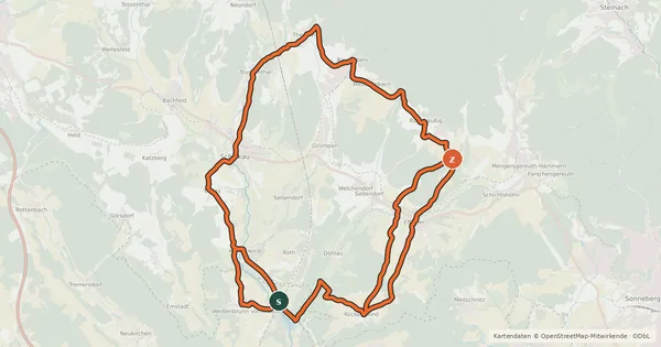 Kartenübersicht der Radroute Route 3