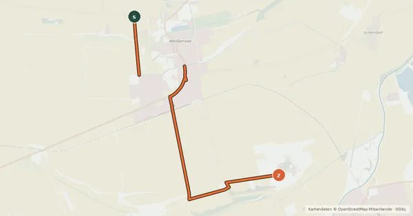 Kartenübersicht der Radroute Route 3