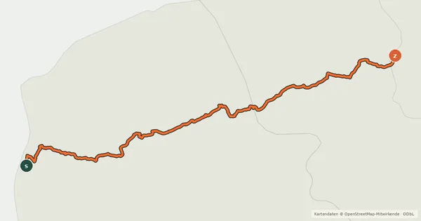 Kartenübersicht der Radroute Route de la Mer du Nord