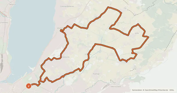 Kartenübersicht der Radroute Route des Châteaux et Maisons fortes