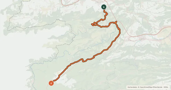 Kartenübersicht der Radroute Route du Jura
