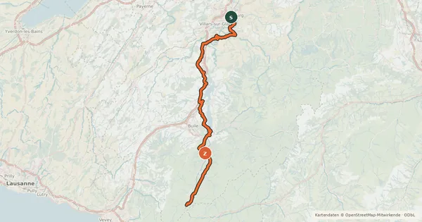 Kartenübersicht der Radroute Route panorama alpine