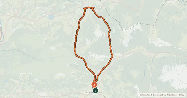 Kartenübersicht der Radroute Route Radweltpokal