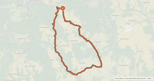 Kartenübersicht der Radroute RouteWT 10 - Zwei-Täler-Tour