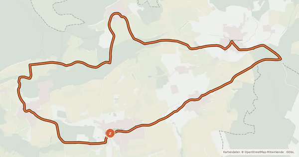 Kartenübersicht der Radroute RouteWT 6 - Rösser Tour