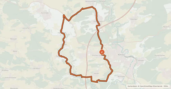 Kartenübersicht der Radroute RP13 Ins Eschachtal
