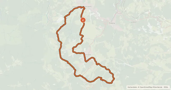 Kartenübersicht der Radroute RP17 Hochtal-Route