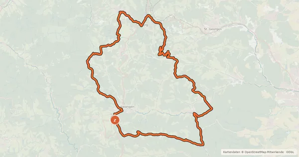 Kartenübersicht der Radroute RP18 Ferienland Route