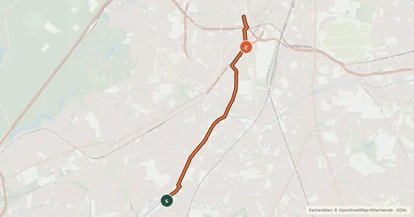 Kartenübersicht der Radroute RR12 - Teltow-Route
