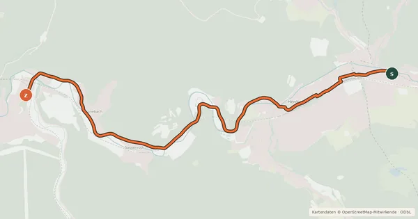 Kartenübersicht der Radroute RSW (SI-56) Neunkirchen - (AK-xx) Betzdorf-Alsdorf