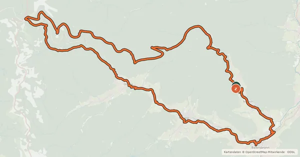 Kartenübersicht der Radroute Ruhestein-Tour