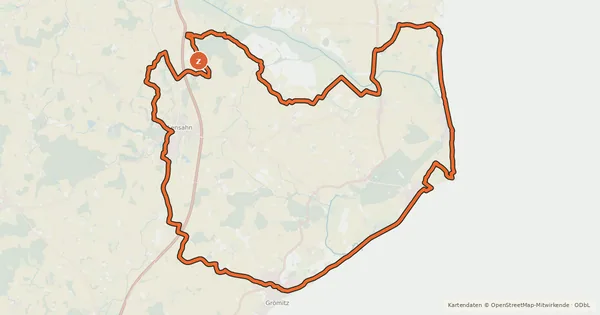 Kartenübersicht der Radroute rund tour