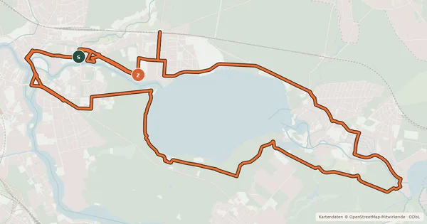Kartenübersicht der Radroute Rund um den Müggelsee